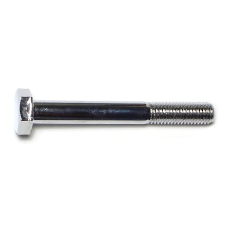 Midwest Fastener Class 8.8, M10-1.50 Hex Head Cap Screw, Chrome Plated Steel, 80 mm L, 4 PK 74507